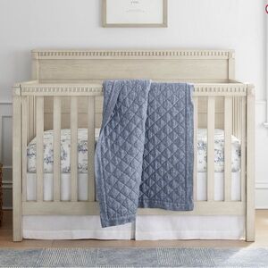 Pottery Barn Kids Quilted Blue Baby Throw